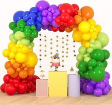 Rainbow Balloon Arch Garland Kit, 151PCS Rainbow Birthday Decorations, Rainbow 