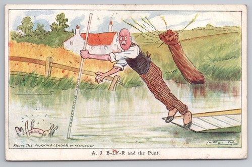Political satire postcard - satire,