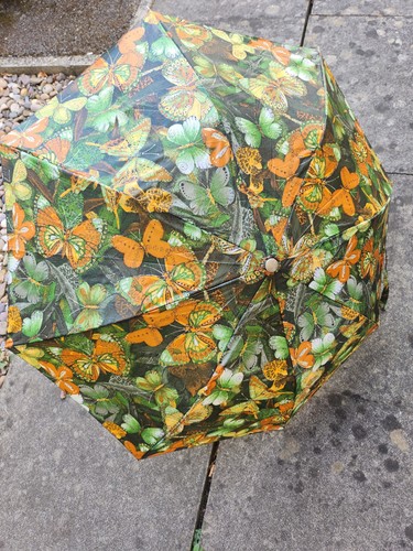 Vintage green butterfly print - vintage,