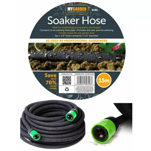 15m soaker hose - 15m, pipe