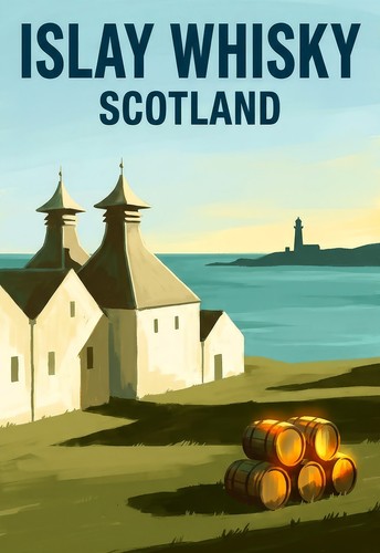 Travel poster islay whisky - poster,