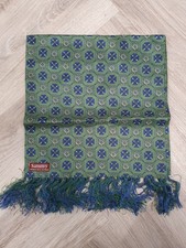 Vintage Sammy Fringed Green Neck Scarf Cravat Goodwood Dapper Neckwear Mod Indie