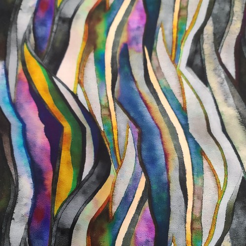 Abstract wavy lines viscose - abstract,