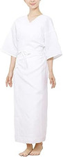 Women's Japanese Juban Kimono Undergarment Slip – White Cotton Blend, 49" Long