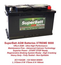 SB XC115AGM 12V 80AH 800A AGM Car Battery Fits FORD ­GK2T-10655-FA