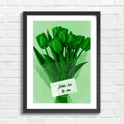 Red tulips from me - me, green