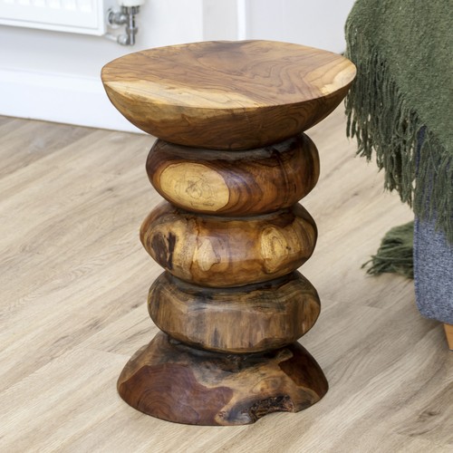 Teak root stacked disc - teak,