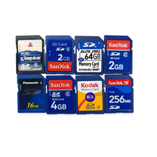 8x SD Memory Cards Storage Job