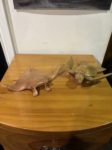 Carved wooden sea animal - sea,