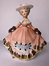 Vintage Lady Head Planter Pink