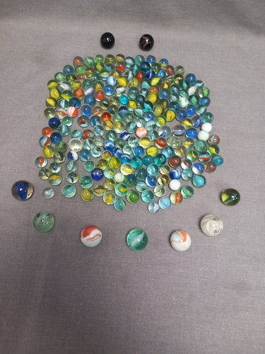 Vintage glass marbles job lot - job,