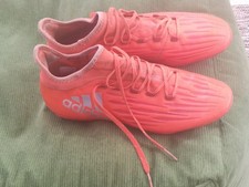 Adidas x 16.1 FG Tech Fit UK Size 10 Football Boots Solar Red Silver UK 9.5