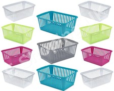 New Plastic Handy Storage Baskets School Home Office Kitchen Pharmacy Tidy Unit 