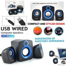 USB Powered Wired Speakers with Subwoofer – Compact Multimedia Speaker Jedel