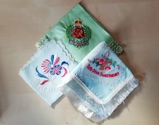 VINTAGE WW2 SILK-LACE HANKIES EXCELLENT COND ROYAL ENG DEAR SISTER & SWEETHEART