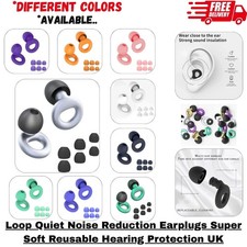 Loop Quiet Noise Reduction Earplugs Super Soft Reusable Hearing Protection UK