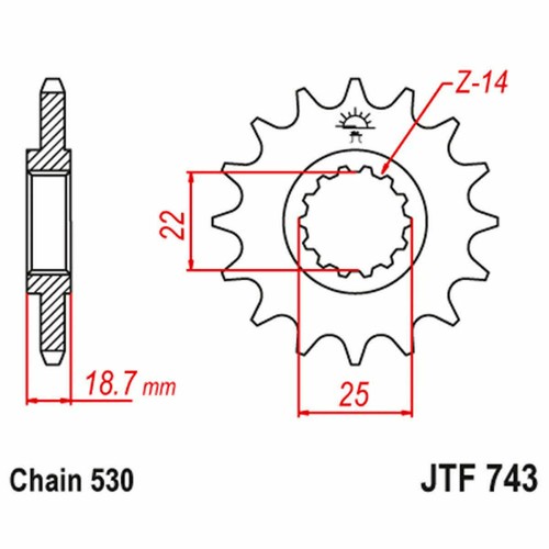 Sprocket z15 530 726 13 - sprocket, 726.06.13