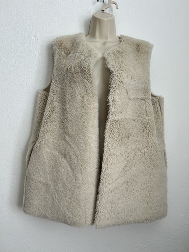 Cream faux fur gilet - fur, body