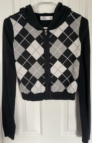 Hollister argyle cropped - hollister,