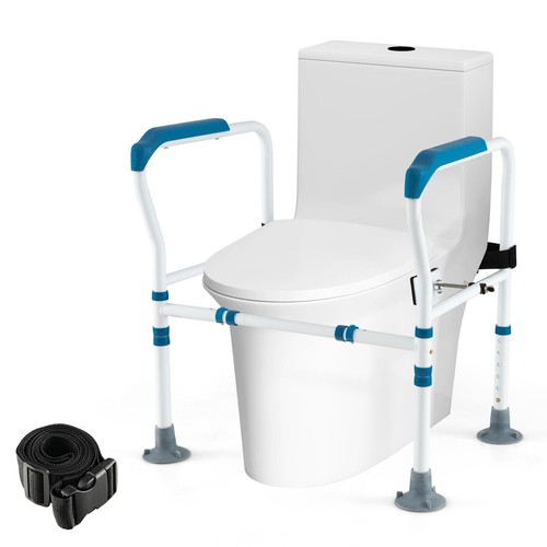 Foldable toilet safety frame - foldable,