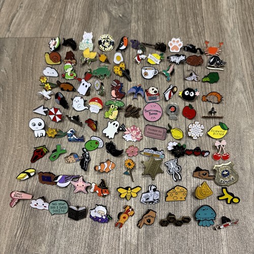100 pins badges bundle fruit - bundle,