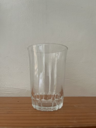 Small faceted vintage glass - vintage,