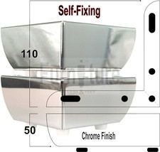 4 Chrome Furniture Legs Metal Feet 50mm High Sofa Chair Cabinets Stolls Beds