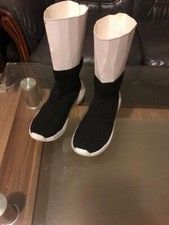 Primark Black & White Socks Sneaker  Trainers Uk Size 4-Hardly Worn Pls See Phot