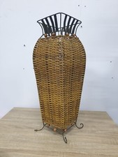 Vintage Woven Wicker Vase with