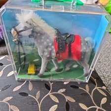 Chestnut Ridge Horse Playset – Vintage 1990s Boxed  Toy flocked horse & harness