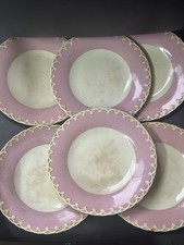 Set of 6 Antique French Pink