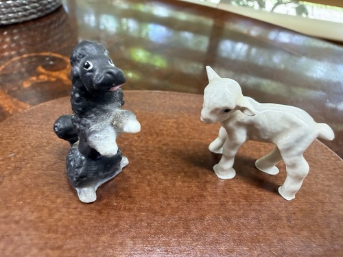 Vtg miniature black poodle - miniature,