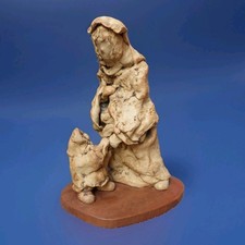 VINTAGE HEACHAM POTTERY SCULPTURE HANDMADE BY ERIC TRENDELL MOTHER AND CHILD