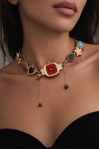 Vintage faux gold y2k - gold, red