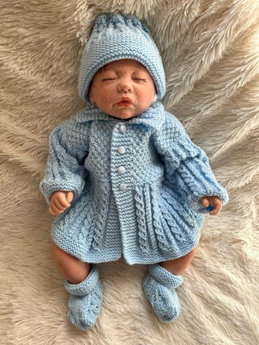 Hand knitted boy baby - hand-knitted, blue