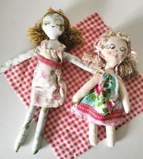 Handmade Rag Cloth Dolls 13"