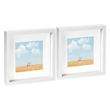 2x White 10" x 10" 3D Box