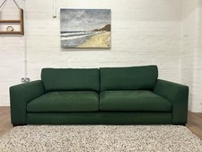 DFS CALIX 4 Seater Sofa Green Boucle