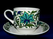 vintage  mid winter staffordshire pottery cup & saucer 1970s