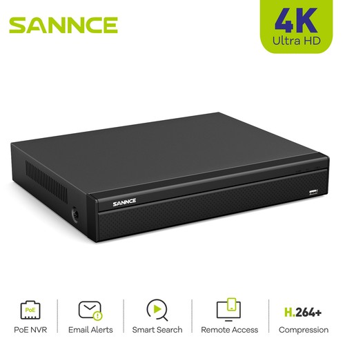 Sannce 8mp video 16ch - 8mp, poe