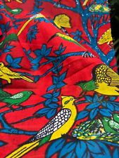 Vintage 1980s Indian cotton voile printed fabric