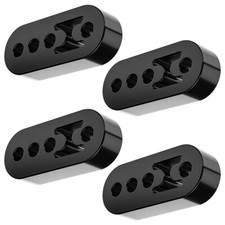 4x Universal Black Rubber Exhaust Hanger Mount Brackets - LONG HEAVY DUTY HANGER