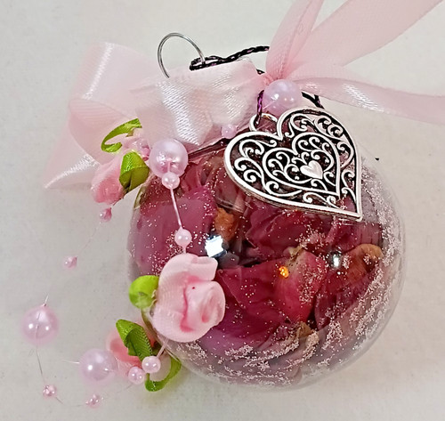 Love witch ball pink roses - witch,