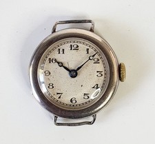 1922 Rotherham & Sons Trench Watch 925 Silver Case Gruen 120 Spares Repair