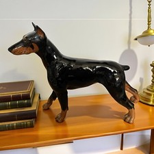 Large Vintage Goebel W. Germany Doberman Pinscher Figurine – 14″ Ceramic Dog Sta