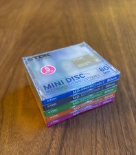 Pack of 5 TDK Colour Minidiscs