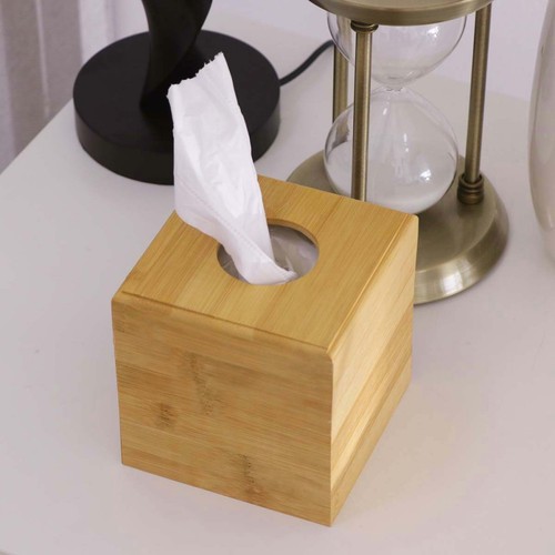 Square wooden tissue - wooden, box