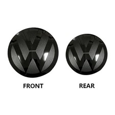 2Pcs VW BLACK BADGES FRONT &