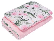 BABY BLANKET PLUS FLAT PILLOW COT BEDDING SET BED CRIB PRAM MOSES BASKET GIRLS