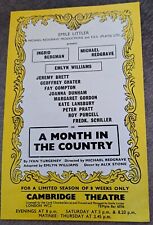 1965 Jeremy Brett Cambridge Theatre Flyer A Month in The Country Ingrid Bergman